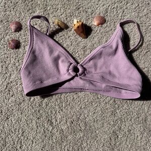 Urban Outfitters Pink Ribbed Bikini Top